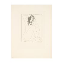 PABLO PICASSO (1881-1973) Femme nue se couronnant de fleurs, 16 septembre 1930 (Bloch, 135 ; Bae...