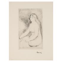 PIERRE AUGUSTE RENOIR (1841-1919) Baigneuse assise, circa 1897 (Delteil/Stella, 11)Planche extr...