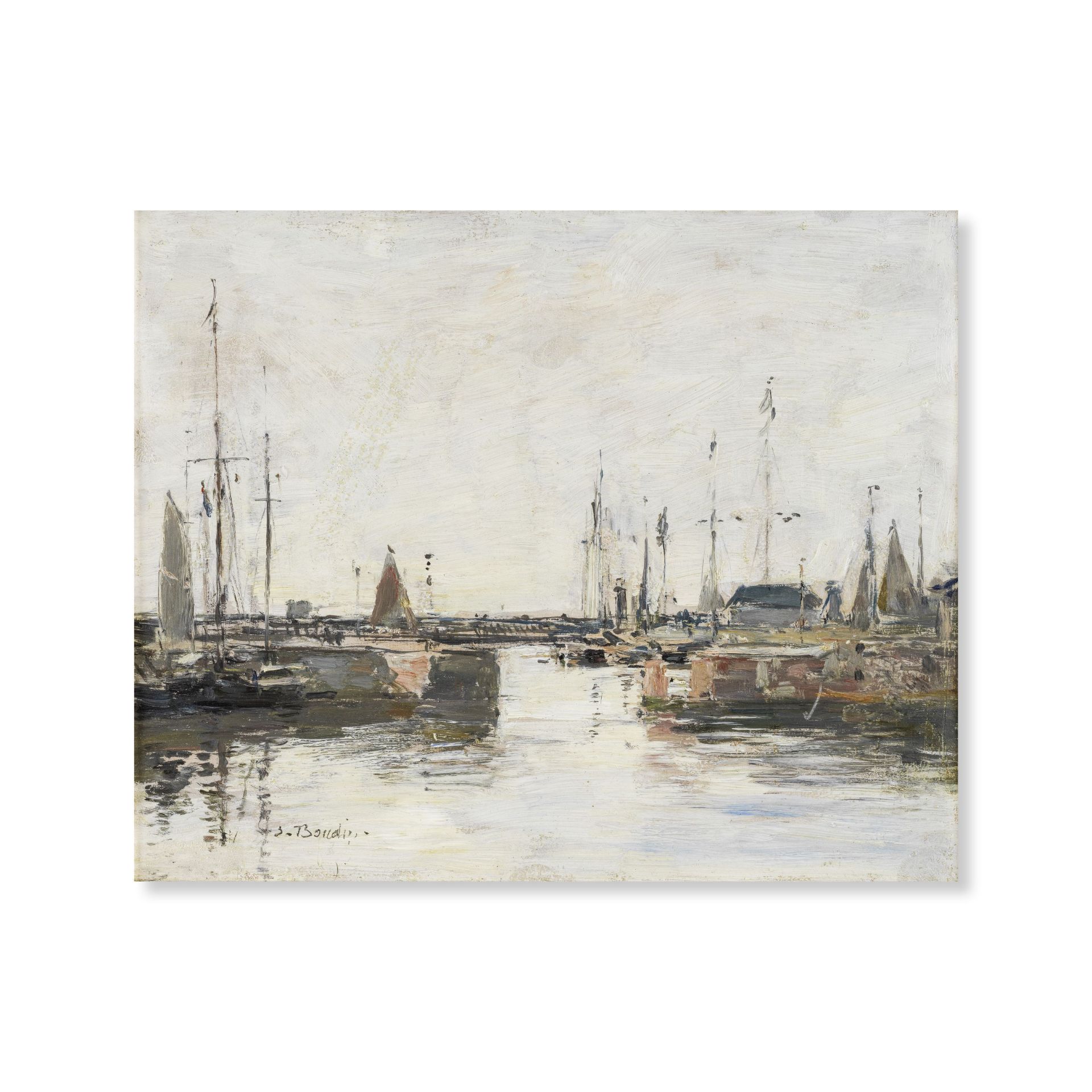 EUG&#200;NE BOUDIN (1824-1898) Le sas &#224; Trouville