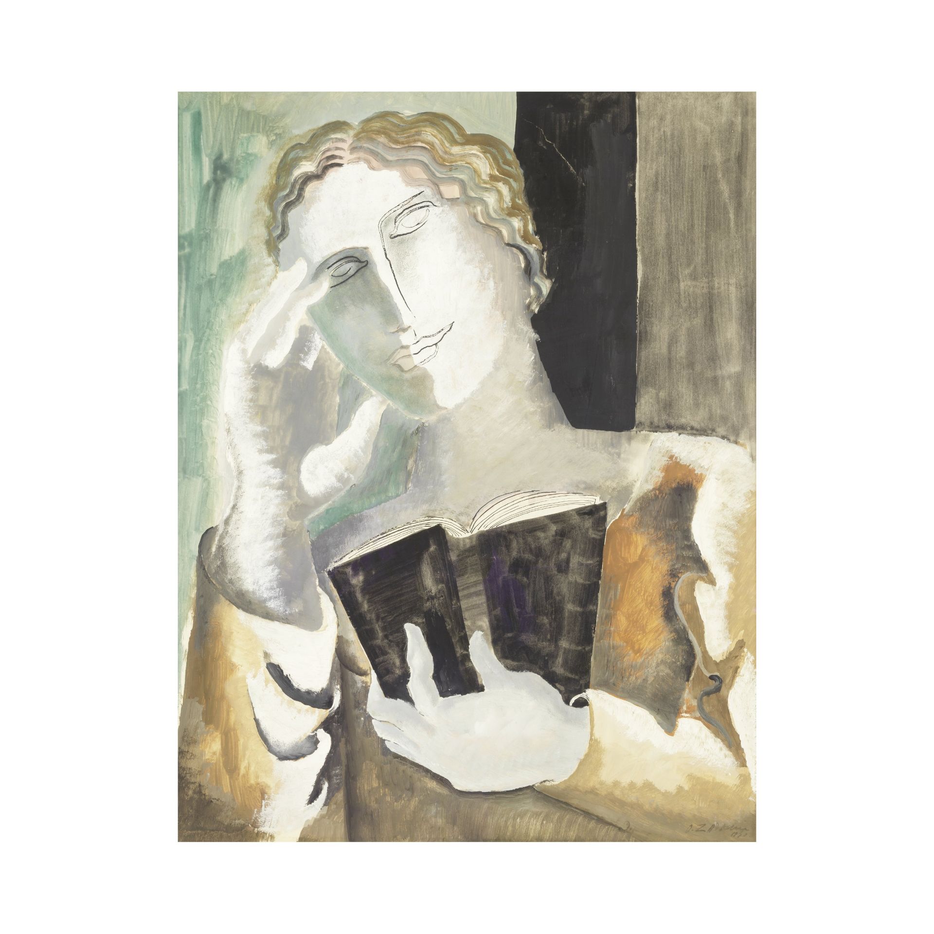 OSSIP ZADKINE (1890-1967) Femme &#224; la lecture