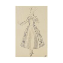 RAOUL DUFY (1877-1953) &#201;tude de robe pour Paul Poiret