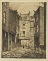 Christopher Richard Wynne Nevinson A.R.A. (British, 1889-1946) Manette Street Etching, 1926-27, ...