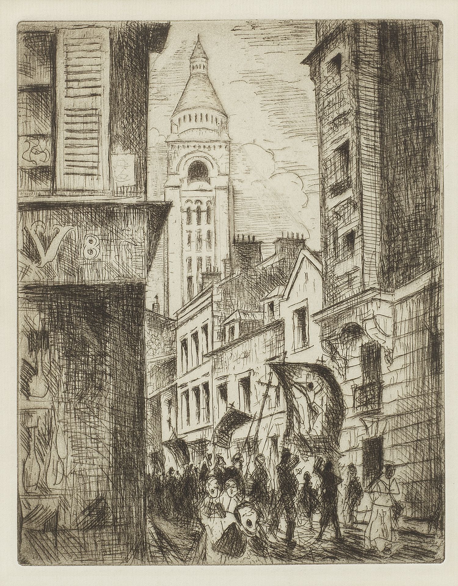 Christopher Richard Wynne Nevinson A.R.A. (British, 1889-1946) Sacr&#233; Coeur Etching, 1926-27...