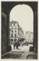 Christopher Richard Wynne Nevinson A.R.A. (British, 1889-1946) Le Louvre Etching, 1922, on J Wha...