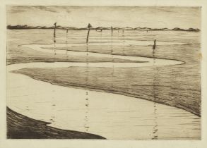 Christopher Richard Wynne Nevinson A.R.A. (British, 1889-1946) The Estuary (The Silvery Estuary,...
