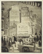 Christopher Richard Wynne Nevinson A.R.A. (British, 1889-1946) Place Blanche Etching, 1922, on l...