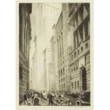 Christopher Richard Wynne Nevinson A.R.A. (British, 1889-1946) Lower Broadway Drypoint, 1921, a ...