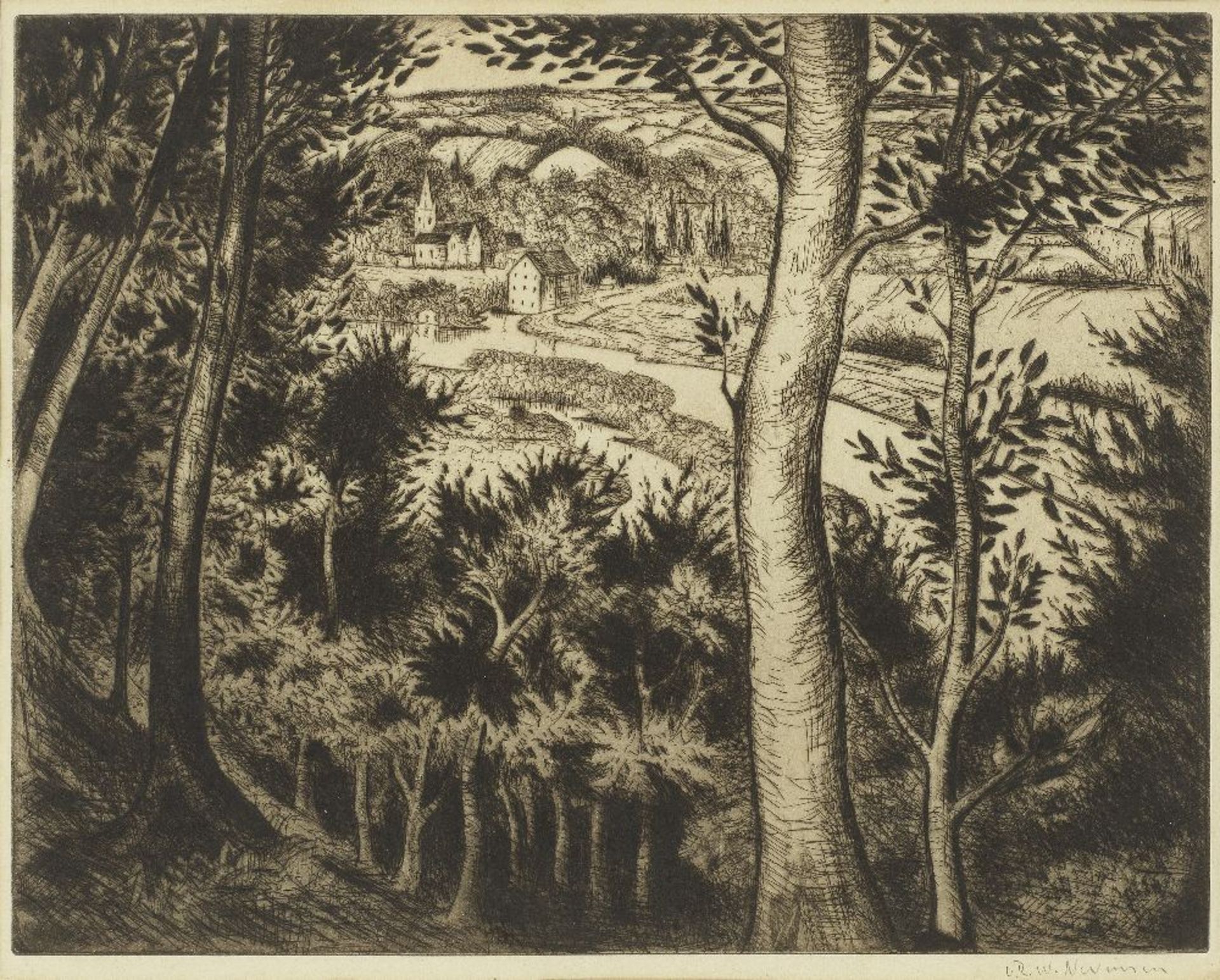 Christopher Richard Wynne Nevinson A.R.A. (British, 1889-1946) Marlowe Etching, 1926-7, on laid ...