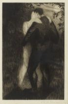 Christopher Richard Wynne Nevinson A.R.A. (British, 1889-1946) Lovers Drypoint, 1919, on laid pa...