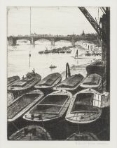 Christopher Richard Wynne Nevinson A.R.A. (British, 1889-1946) The Pool of London (Swim End Barg...