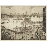 Christopher Richard Wynne Nevinson A.R.A. (British, 1889-1946) Blackfriars Etching, 1926-27, a g...