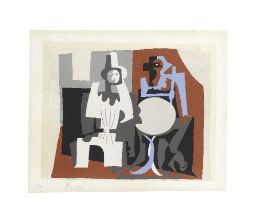 After Pablo Picasso (1881-1973) Pierrot et Arlequin &#224; la Terrasse de Caf&#233;, from Dix Po...