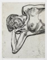 Lucian Freud (British, 1922-2011) Head and Shoulders of a Girl Etching, 1990, on Somerset Satin ...