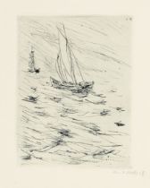 Emil Nolde (German, 1867-1956) Schiffe im Wind Drypoint, 1907, on cream wove paper, signed, date...