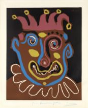 Pablo Picasso (Spanish, 1881-1973) Le Vieux Bouffon Linocut in colours, 1963, on Arches wove pap...
