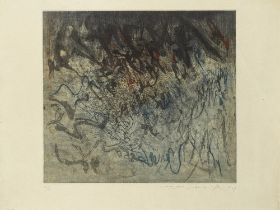 Zao Wou-Ki (Chinese/French, 1921-2013) Sans titre Etching with aquatint in colours, 1959, on BFK...