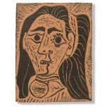 Pablo Picasso (Spanish, 1881-1973) Femme aux cheveux flous stamped and numbered Madoura Plein Fe...