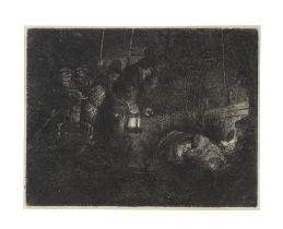 Rembrandt Harmensz van Rijn (Dutch, 1606-1669) The Adoration of the Shepherds: a Night Piece Et...