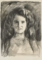 Edvard Munch (Norwegian, 1863-1944) Portrait of a Woman Lithograph, 1912, on Ingres d'Arches MBM...