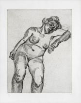 Lucian Freud (British, 1922-2011) Blond Girl Etching, 1985, on Somerset Satin White wove paper, ...