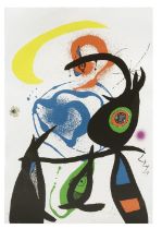 Joan Mir&#243; (Spanish, 1893-1983) Plate 8, from Oda a Joan Miro Lithograph in colours, 1973, o...