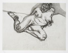 Lucian Freud (British, 1922-2011) Girl Sitting Etching, 1987, on Somerset wove paper, signed wit...