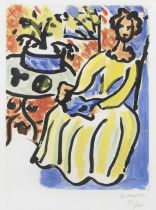 Henri Matisse (French, 1869-1954) Marie-Jos&#233; en robe jaune Aquatint in colours, 1950, on ...