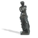 A large early 20th century patinated bronze electrotype figure of the Venus de Milo