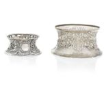 Two Irish Silver Dish Rings Early 20th century,