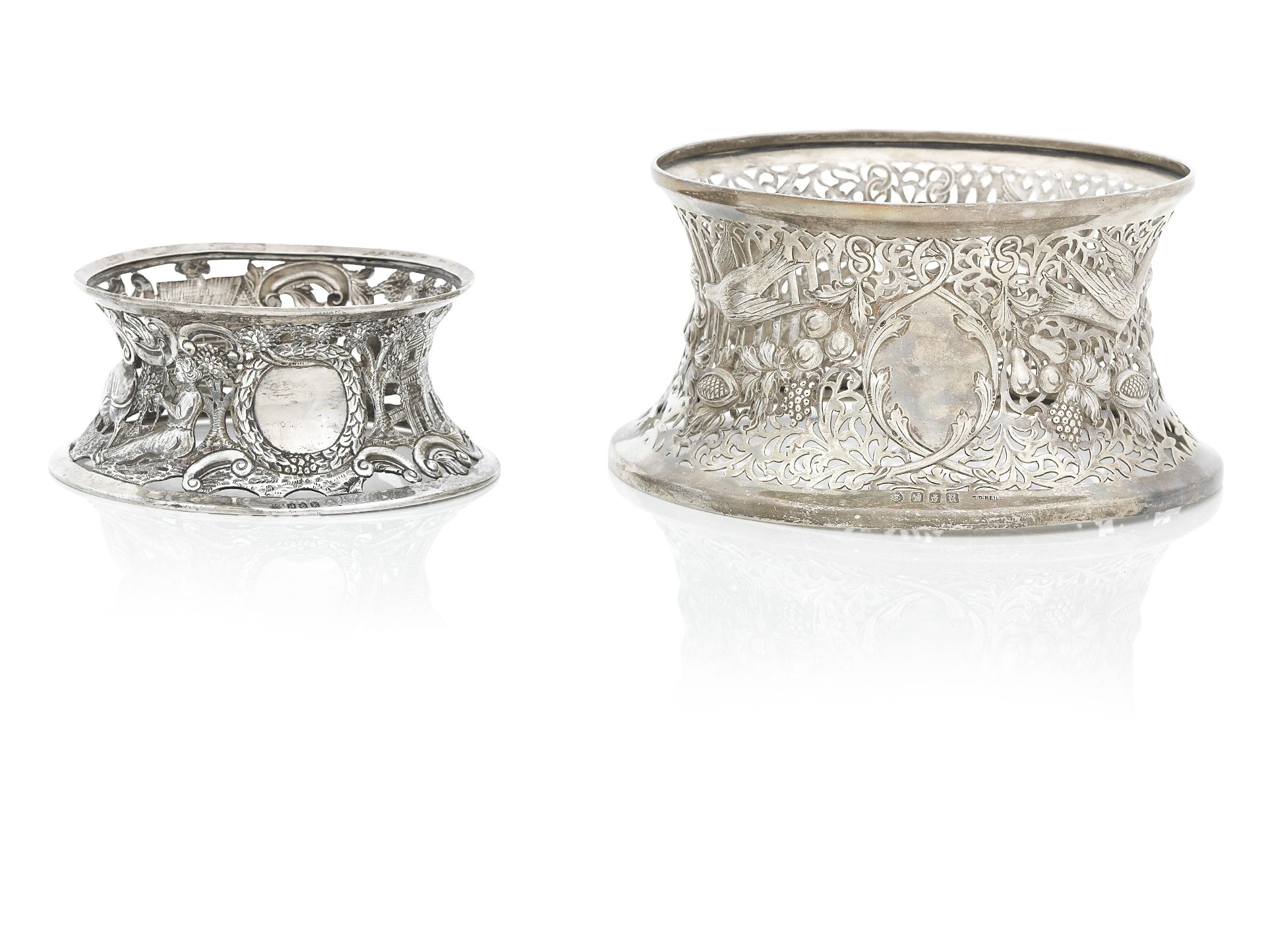 Two Irish Silver Dish Rings Early 20th century,