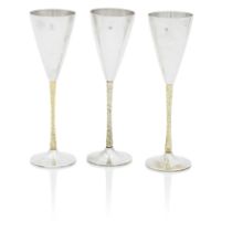 Three Elizabeth II Silver Flutes By Stuart Devlin, London, two 1978 and one 1981