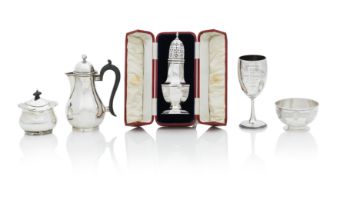 A Collection of Victorian and Edwardian Silver Various dates and makers (5)