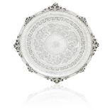 A 19th century silver salver By Martin, Hall & Co, Sheffield, 1856