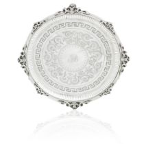 A 19th century silver salver By Martin, Hall & Co, Sheffield, 1856