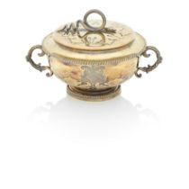 Royal : A Silver Gilt Porringer and Cover by Garrard, London 1917