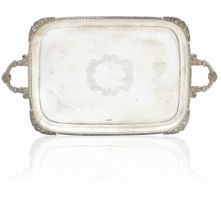 An Edwardian Silver Two-Handed Tea tray By Walker and Hall, Sheffield, 1907