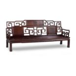 A Chinese Hardwood settee