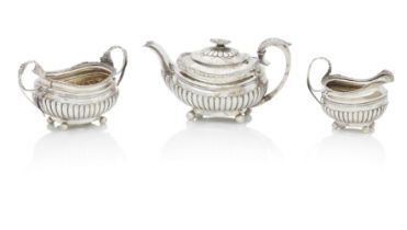 A George III Silver Tea Service By George Burrows (II), London, 1819