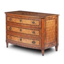 A mid 19th century Continental parquetry commode