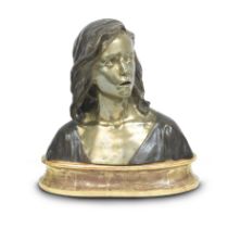 Fran&#231;ois-Raoul Larche (French, 1860-1912) A French patinated bronze bust, early 20th centur...