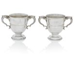A Pair of Irish George II Two Handled Cups By John Hamilton, Dublin, no date letter, circa 1740
