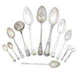 A Collection of Silver Flatware Various dates and makers