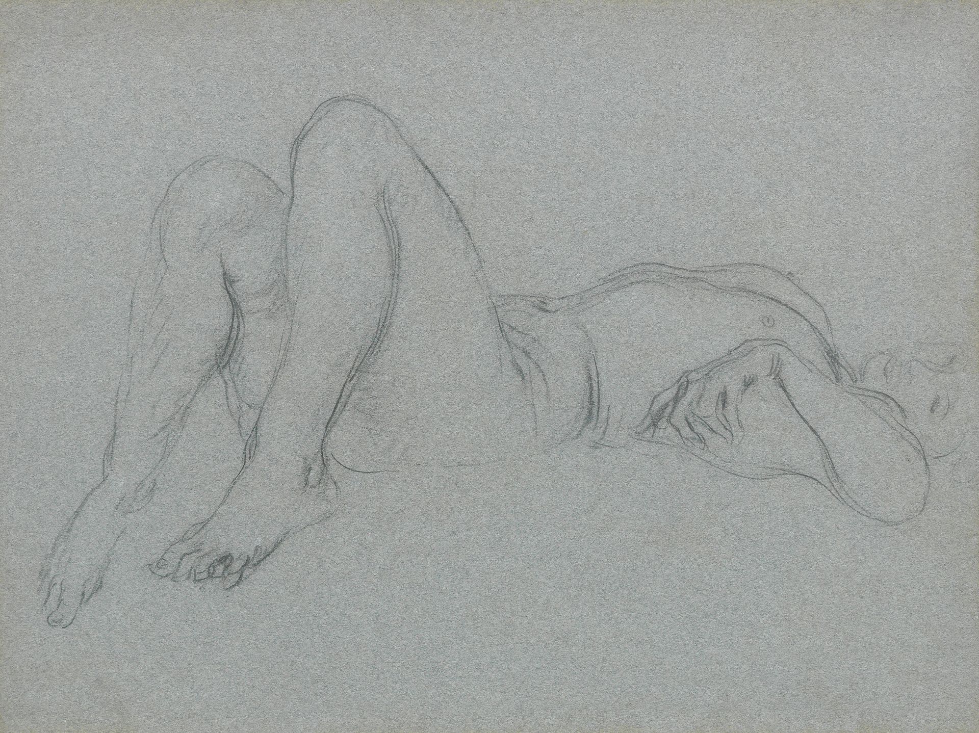 Attributed to Augustus Edwin John O.M., R.A. (British, 1878-1961) Study of reclining nude