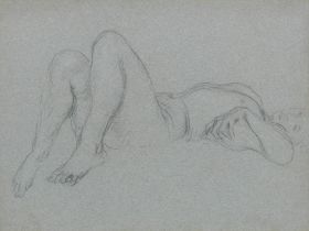 Attributed to Augustus Edwin John O.M., R.A. (British, 1878-1961) Study of reclining nude