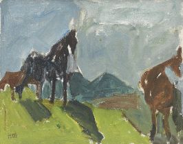 Earl George Alexander Eugene Douglas Haig O.B.E., A.R.S.A., F.R.S.A. (British, 1918-2009) Horses