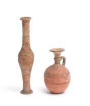 A Hellenistic terracotta spindle-shaped unguentarium and a Cypriot black on red ware jug 2