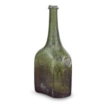 A very rare sealed 'Rectangular Octagonal Cylinder' wine bottle of possible American interest, d...