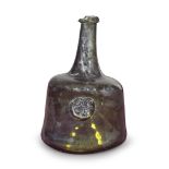 A rare and early sealed 'Mallet' wine bottle, circa 1735-40