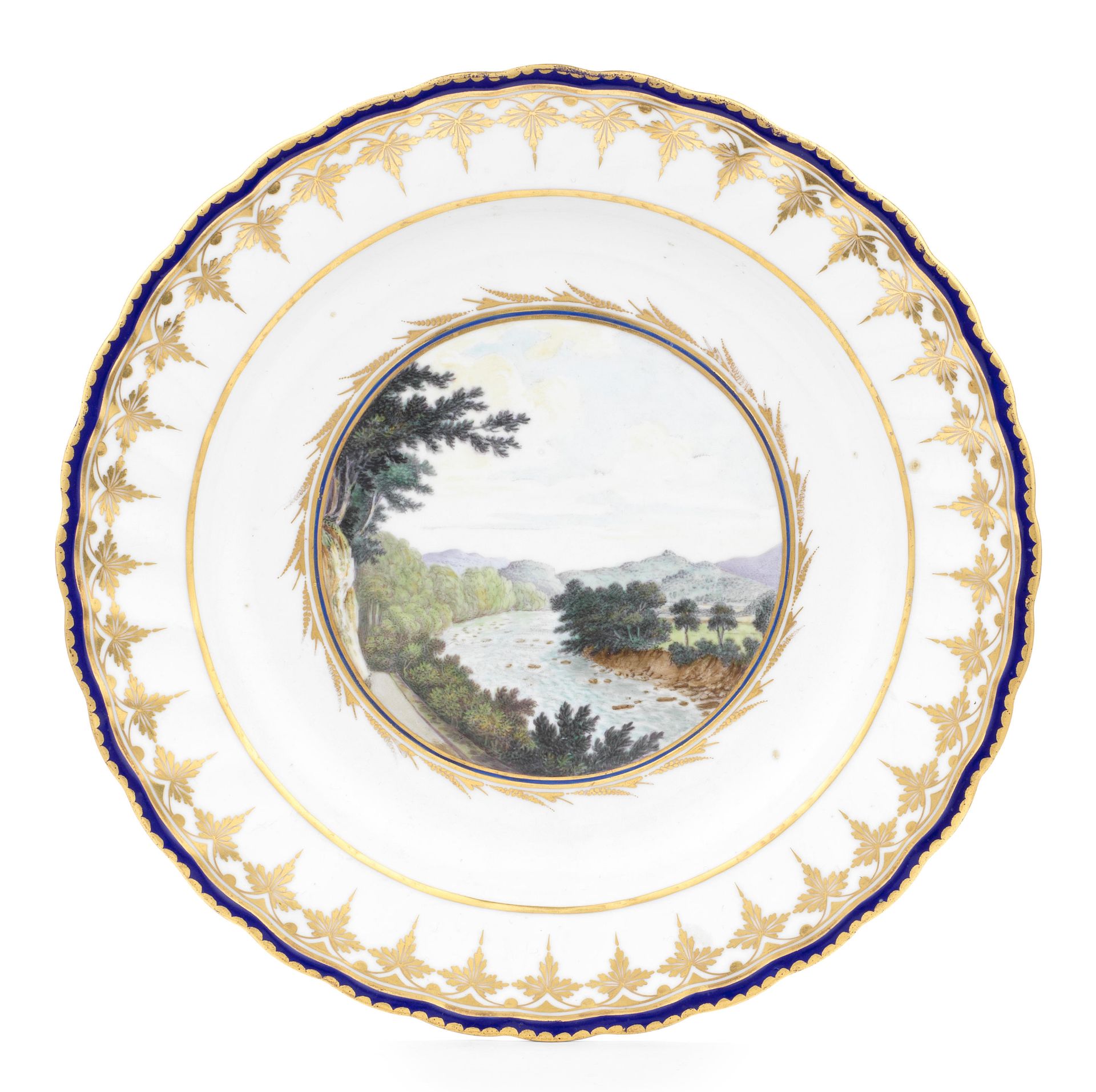 An important Derby plate from the Hafod Service, circa 1788