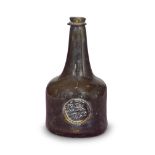 A sealed half size 'Mallet' wine bottle, dated 1752